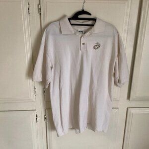 VTG US Marine Corp Eagle Globe Anchor Cotton Deluxe White Polo Men’s XL